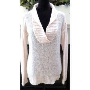 J. Crew Women's Dolce Shawl Collar Popover Sweater Blush Pink XS EUC